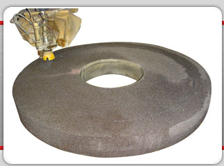 3" thick abrasive grinding disc